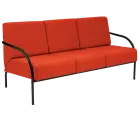 SPA 3 černý lak, látka BONDAI BN1 (4004) - látka cihlová